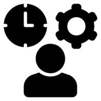 time management glyph icon vector