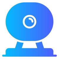 web camera gradient icon vector