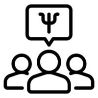 group therapy line icon vector