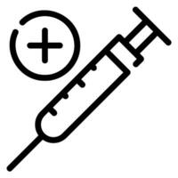 icono de línea de vacunación vector