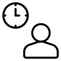 time management line icon vector