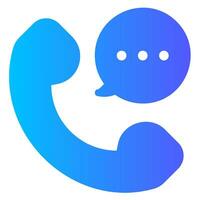 phone call gradient icon vector