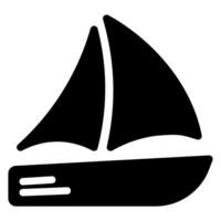 sailboat glyph icon vector