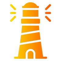 lighthouse gradient icon vector