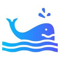 whale gradient icon vector