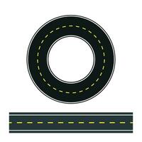 la carretera circulo asfalto la carretera anillo autopista la carretera calificación vector. vector