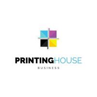 Printing House Icon Logo Design Template vector