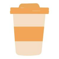 coffee paper cup eco recyclable plastic icon vector