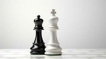 Chess pieces on chessboard, Concept for Leadership, teamwork, partnership, business strategy, decision and competition., AI Generative photo