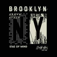 brooklyn new york lettering typography vector, abstract graphic, illustration, for print t shirt vector