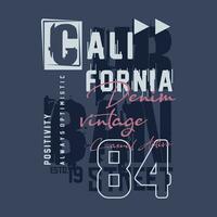 California gráfico t camisa diseño, tipografía vector, ilustración, casual estilo vector