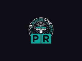 Stylish Pr Medical Logo, Modern PR Logo Letter Design For Your Clinic vector