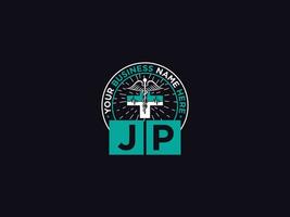 Medical Jp Doctor Logo, Clinic JP Logo Icon Vector For Your Business