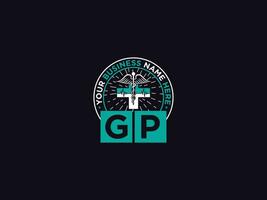 Typography Gp Logo, Initial GP Luxury Medical Doctors Logo For You vector