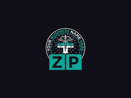 Monogram Zp Clinical Logo, Medical Zp pz Logo Letter Vector For You