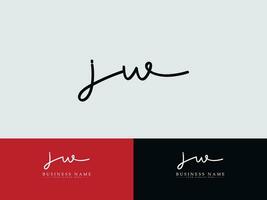 Luxury Jw Signature Logo, Letter JW Logo Icon Vector For Business