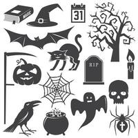 Halloween vintage icon, emblem or label. vector