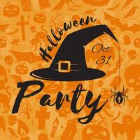 Halloween party concept. Vector illustration.