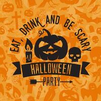 Eat, drink and be scary. vector