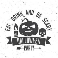 Eat, drink and be scary. vector