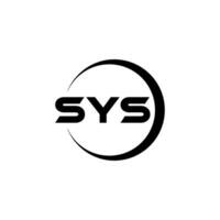 SYS Letter Logo Design, Inspiration for a Unique Identity. Modern Elegance and Creative Design. Watermark Your Success with the Striking this Logo. vector