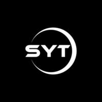 SYT Letter Logo Design, Inspiration for a Unique Identity. Modern Elegance and Creative Design. Watermark Your Success with the Striking this Logo. vector