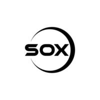 sox letra logo diseño, inspiración para un único identidad. moderno elegancia y creativo diseño. filigrana tu éxito con el sorprendentes esta logo. vector