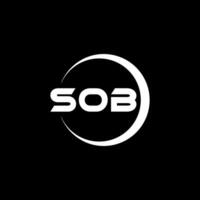 SOB Letter Logo Design, Inspiration for a Unique Identity. Modern Elegance and Creative Design. Watermark Your Success with the Striking this Logo. vector