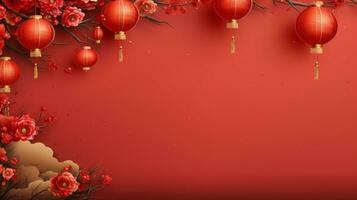 Chinese new year Abstract background, Holiday Celebration events concept, Copy space for text, AI Generative photo