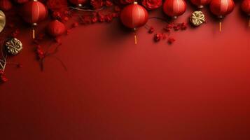 Chinese new year Abstract background, Holiday Celebration events concept, Copy space for text, AI Generative photo