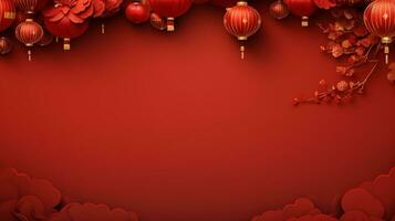 Chinese new year Abstract background, Holiday Celebration events concept, Copy space for text, AI Generative photo