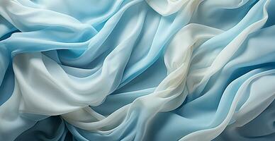 Light light linen fabric, texture panoramic background - AI generated image photo