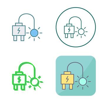 icono de vector de enchufe