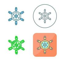 Ship Wheel Vector Icon