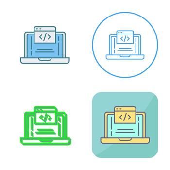 icono de vector de codificación