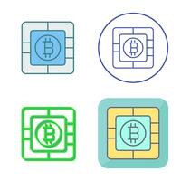 Bitcoin Chip Vector Icon