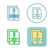 Zip File Vector Icon