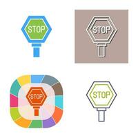 icono de vector de señal de stop