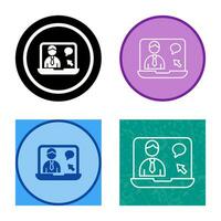 Online Interview Vector Icon