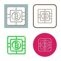 Bitcoin Chip Vector Icon