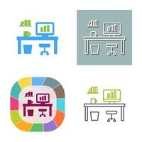 Office Desk Vector Icon