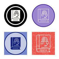 icono de vector de audiolibro