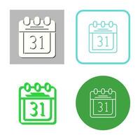 icono de vector de calendario