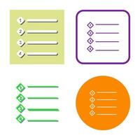 Unique Numbered list Vector Icon