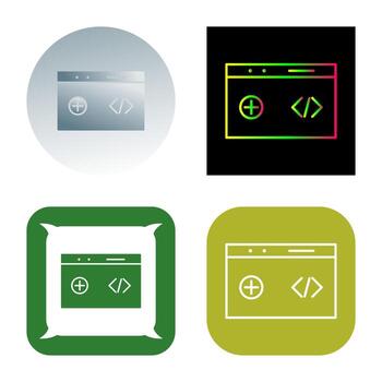 Unique Clean Code Vector Icon