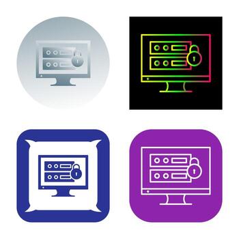 icono de vector de seguridad de datos único