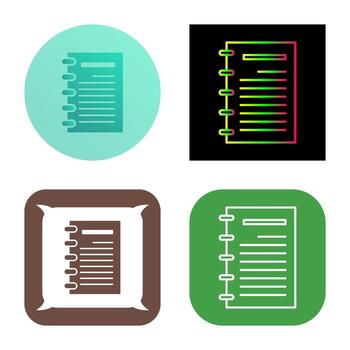 Notepad Vector Icon