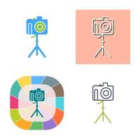Unique Camera on Stand Vector Icon