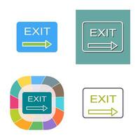 Unique Exit Vector Icon