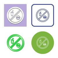 No Food or Drinks Vector Icon